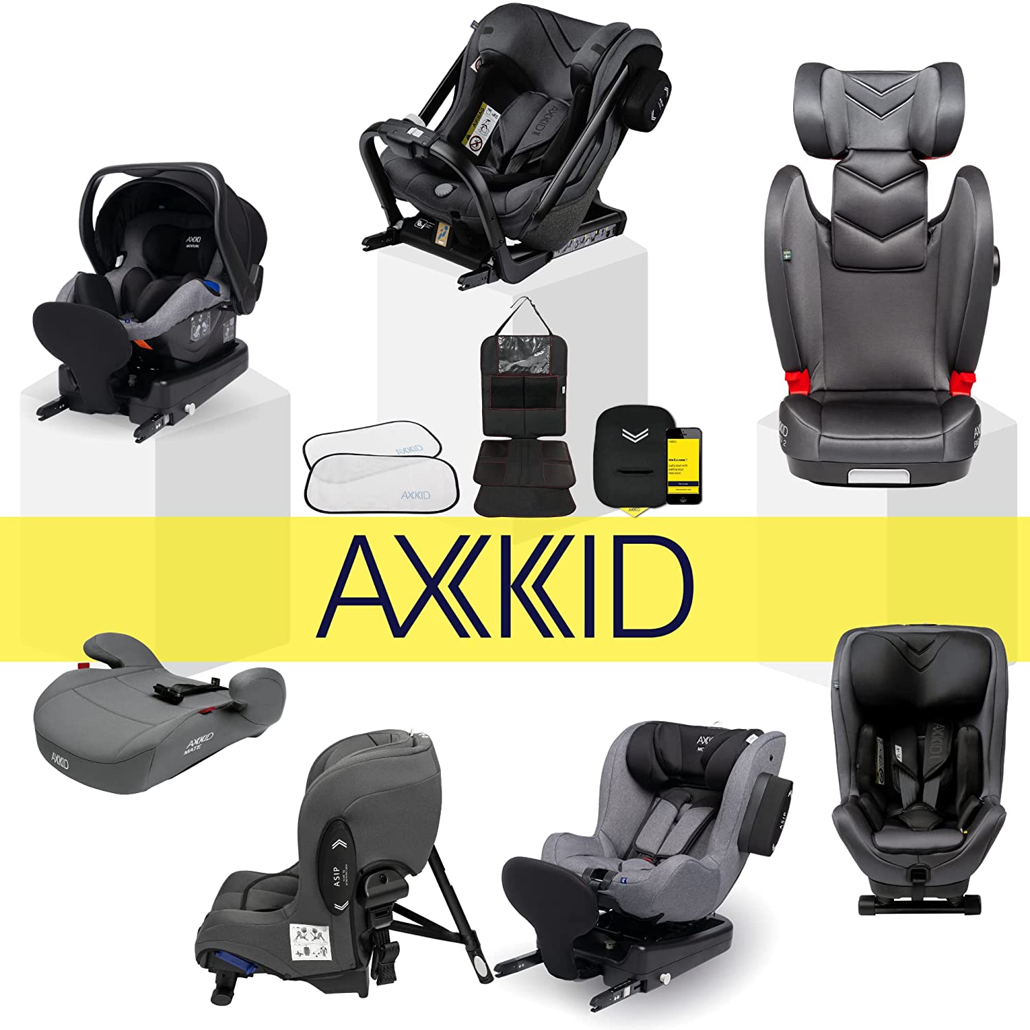 Axkid Mate Booster Seat Booster Seat for Children from 15 to 36 kg (Tar)