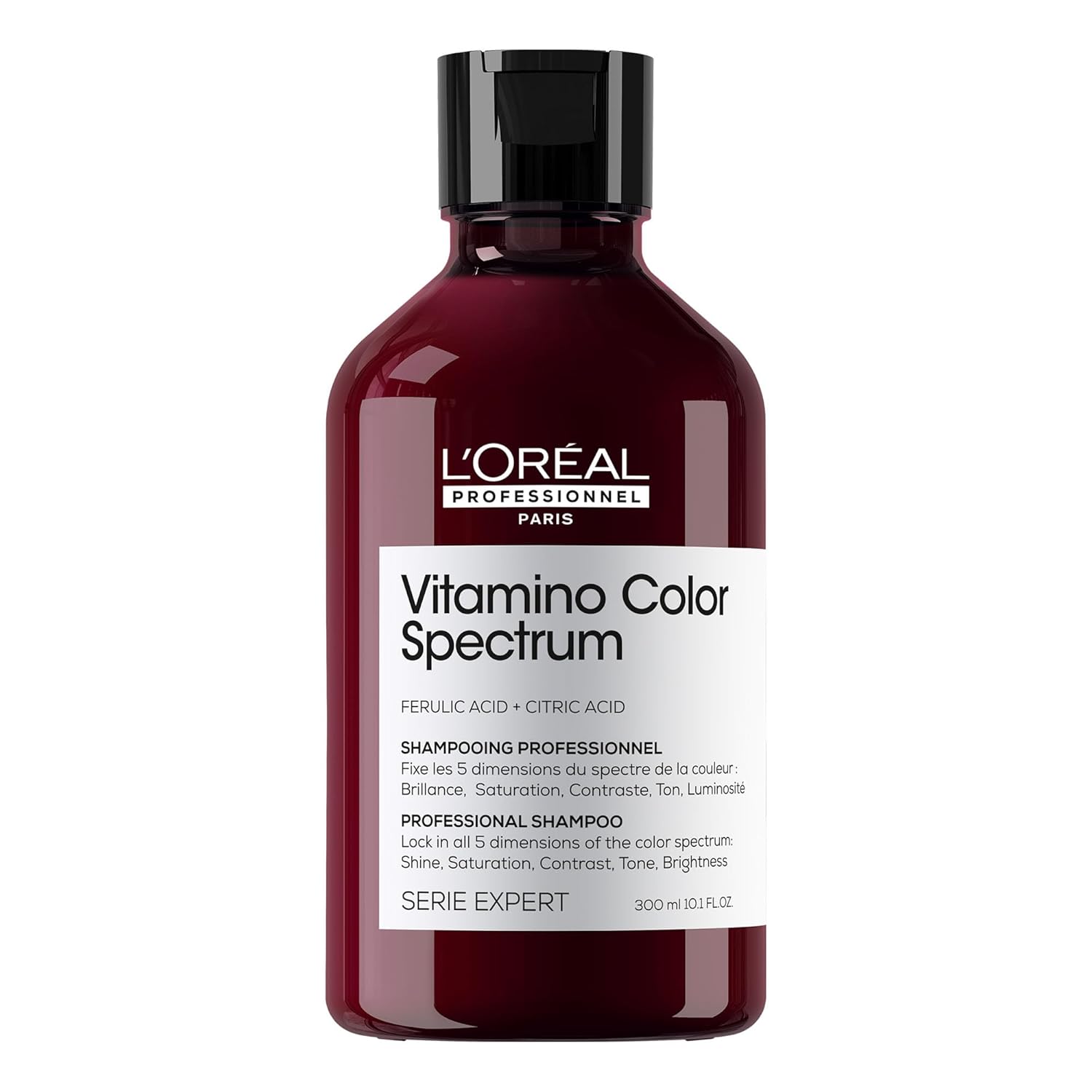 L\'Oréal Professionnel Shampoo for Color Brilliance with Glass Hair Effect for Colored Hair, with Ferula & Citric Acid, Vegan, Expert Series, Vitamino Color Spectrum Shampoo, 300 ml