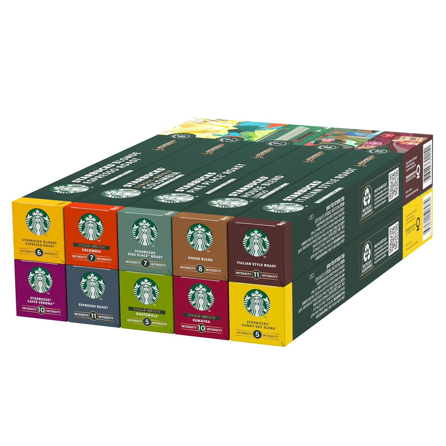 STARBUCKS Discovery Variety Pack by Nespresso, Coffee Capsules 10 x 10 (100 Capsules) - Exclusive to Amazon