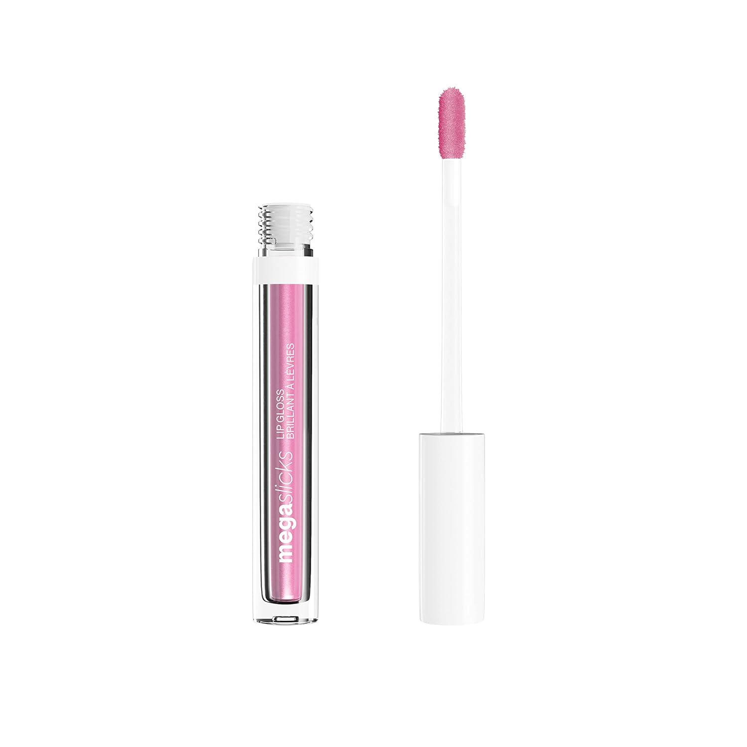 Wet \ 'n \' Wild, Mega Slicks Lip Gloss, extra shiny lipstick with a light and radiant texture for soft, full, healthy lips, formula with hyaluronic acid and vegan collagen, sinless