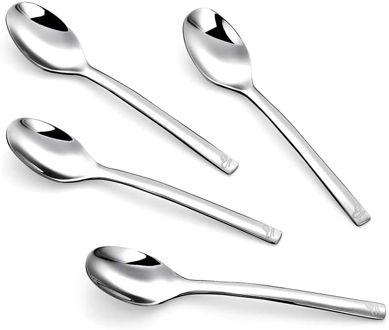 Tchibo Coffee Spoons, Set of 4 Espresso Spoons, Stainless Steel, Dishwasher Safe