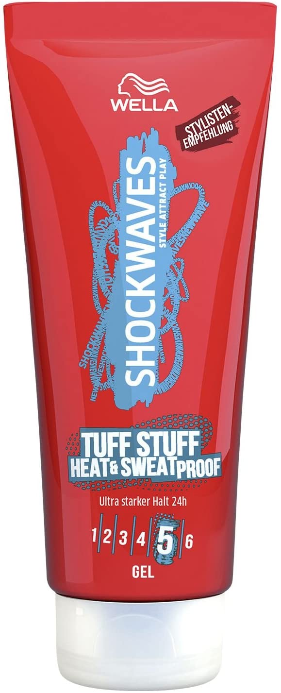 Wella Shockwaves Tuff Stuff Heat & Sweat Proof Gel, 200 ml