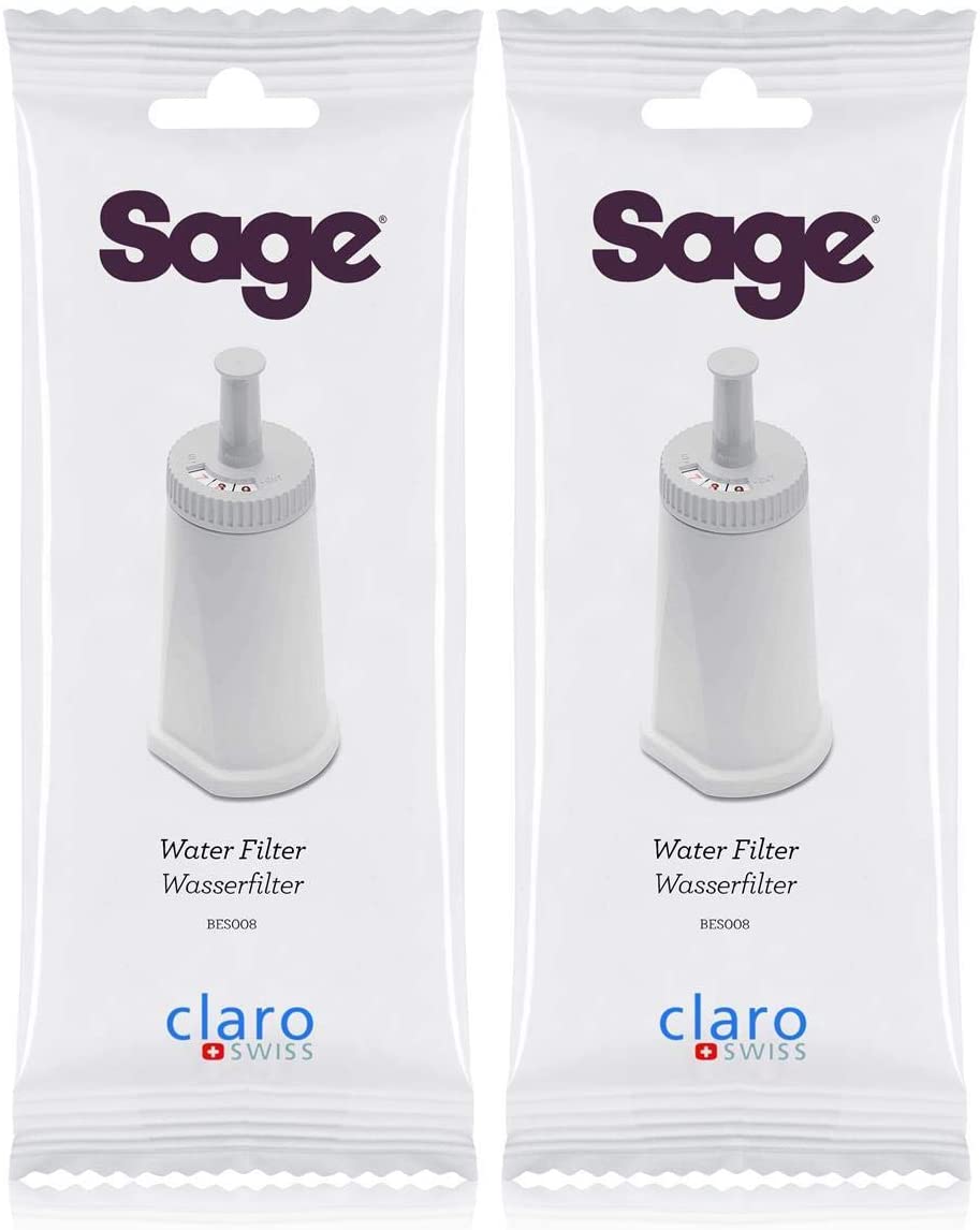Sage Appliances Sage Claro Swiss BES008 Water Filter for SES810/SES875/SES880/SES920/SES980/SES990 Twin Pack