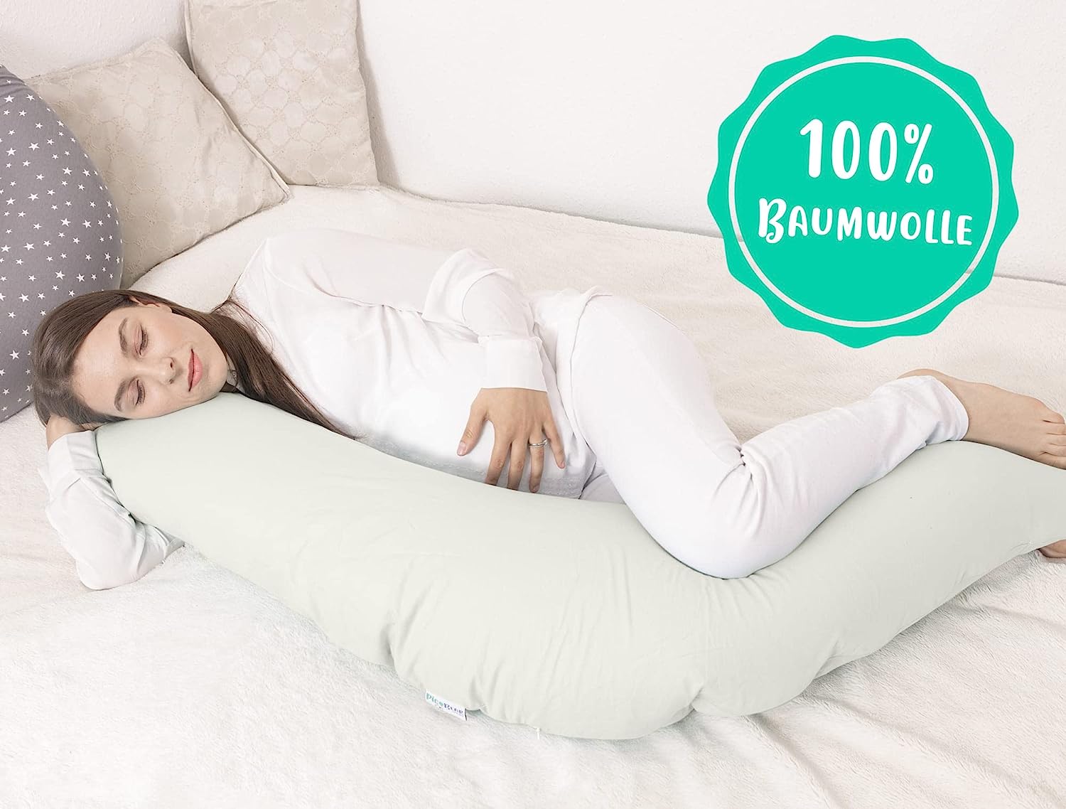 Nursing Pillow Replacement Cover 100% Cotton 9 Beautiful Designs 170 cm & 190 cm Breathable & Cuddly 170 x 40 cm