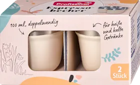 Espresso cups, cream, 2 pcs
