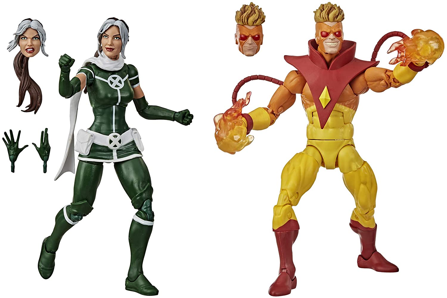 Marvel Hasbro Legends Series 6-Inch Marvels Rogue And Pyro Action Figures 