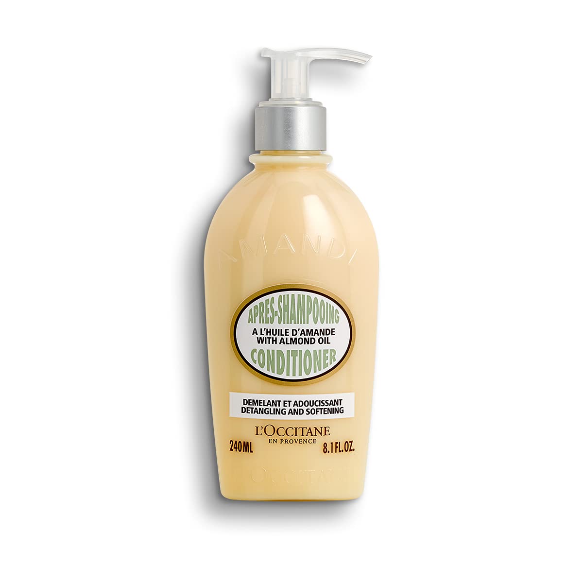 Loreal Professionnel L\'OCCITANE - Almond Hair Conditioner + Almond Shampoo Softness and Shine for All Hair Types, 240 ml