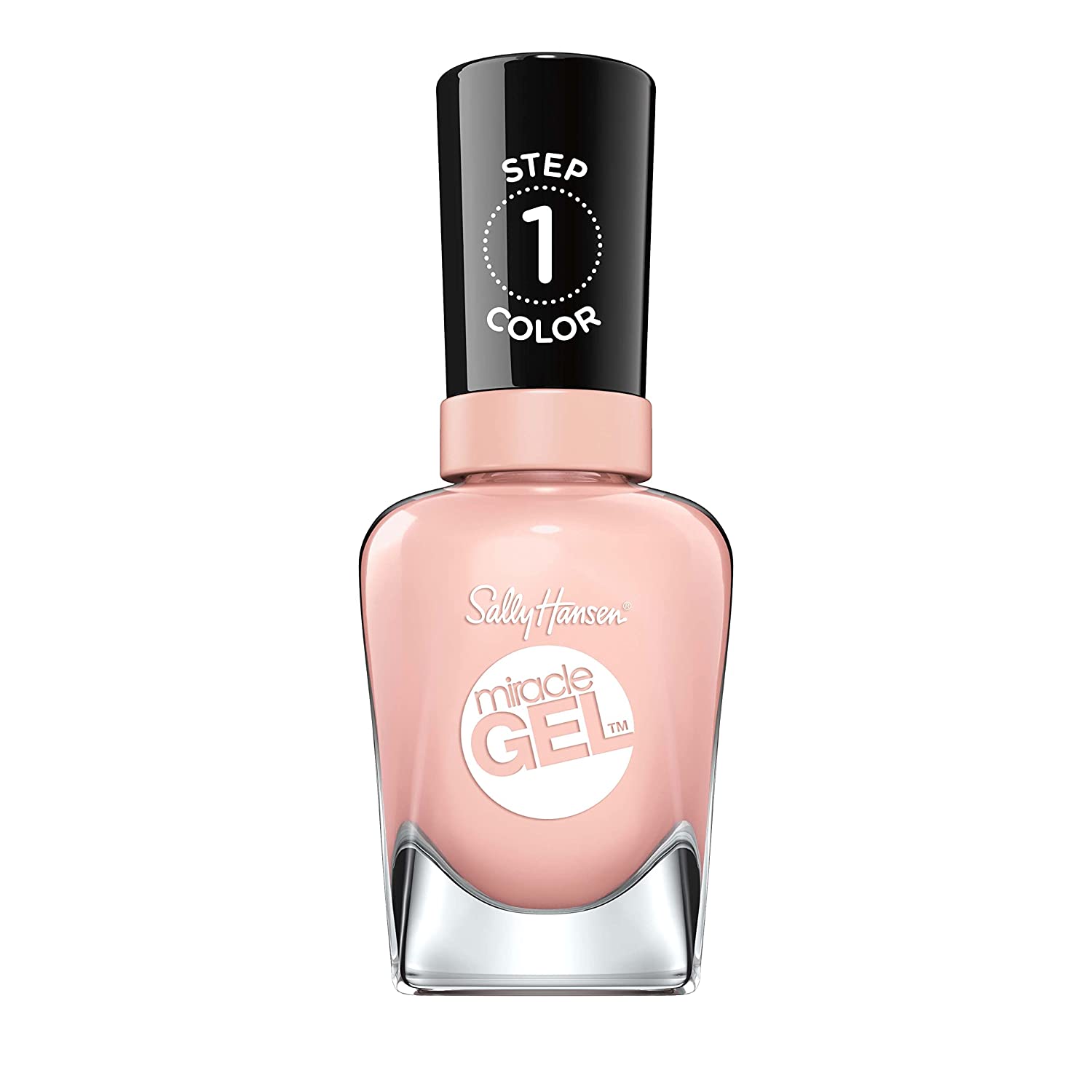 Sally Hansen Miracle Gel Nail Polish, 246 In The Sheer, Long Lasting Super Shine Gel Effect Dries Without UV Light, Shimmering Pink, ‎246 sheer