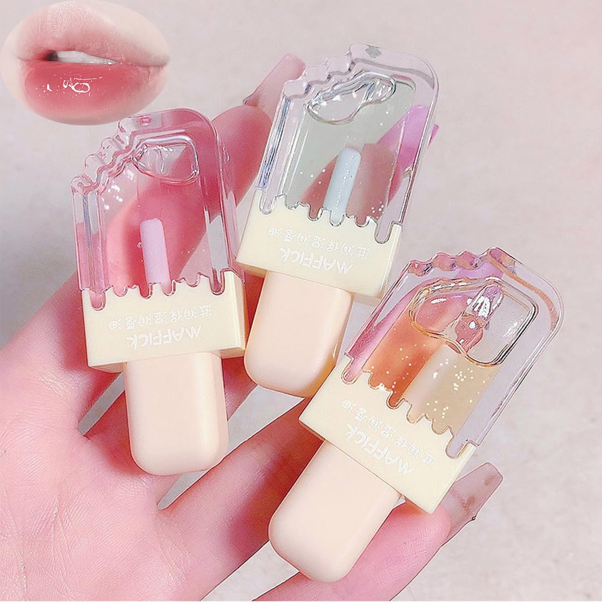 Pack of 3 Clear Lip Gloss Moisturising Lip Gloss Clear Plumping Lips Long Lasting Moisturising Shiny Lip Gloss Lip Gloss for Women