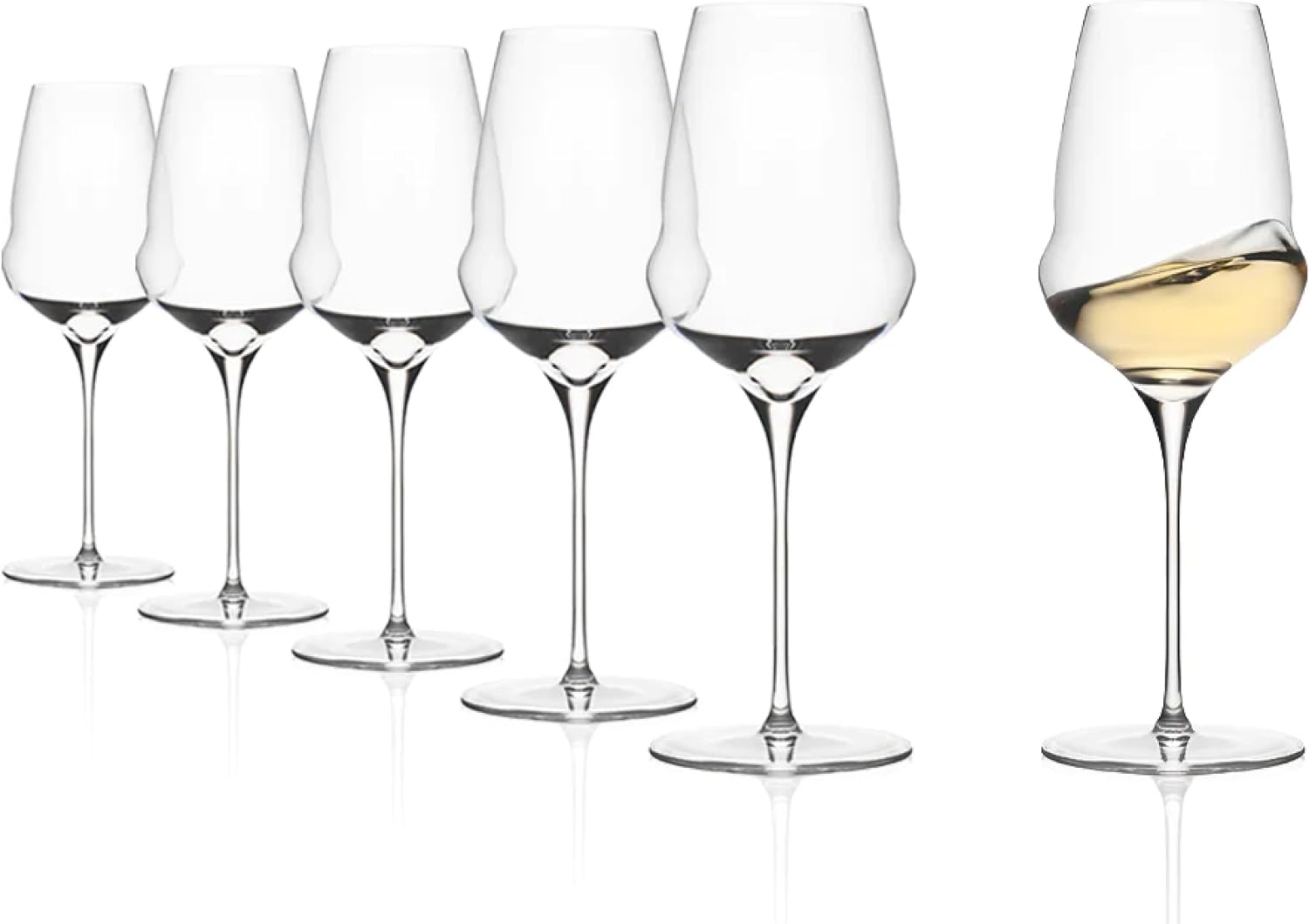 Stölzle Lausitz White Wine Glasses Cocoon/White Wine Glasses Set of 6/Wine Glasses Crystal Glass/Elegant White Wine Glass Extravagant/High-Quality Wine Glass Set/Wine Glasses Stölzle