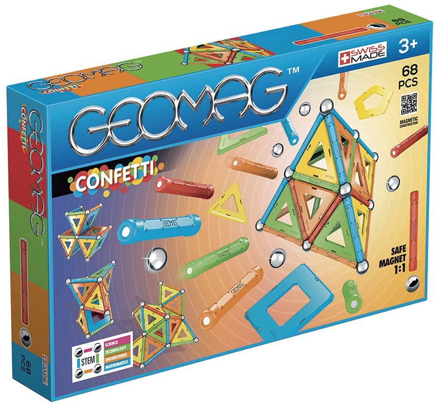 Geomag Confetti Magnetic Tiles, Multicoloured