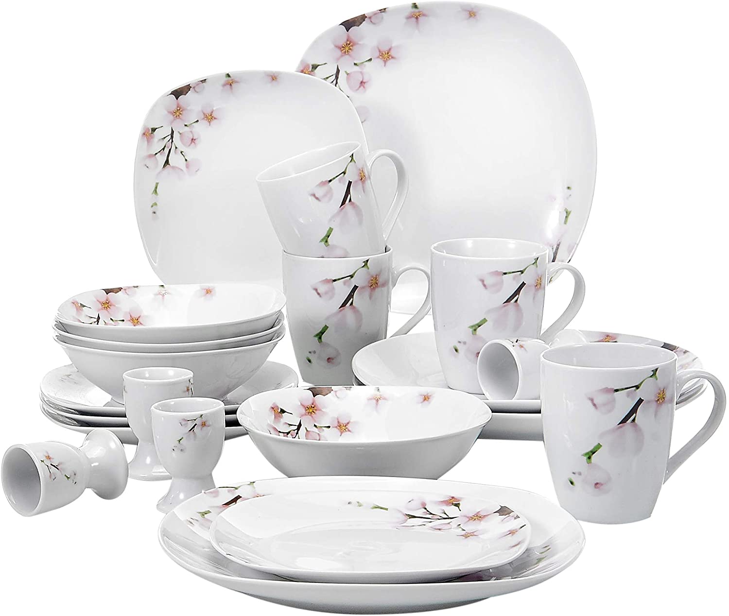 Veweet Annie Porcelain Dinner Service Set, 18 / 36-Piece Crockery Set, 20