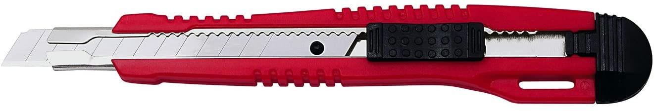 Wedo 783009 Professional Cutter Standard Blade Metal Führunng, 9 mm, Red/Black