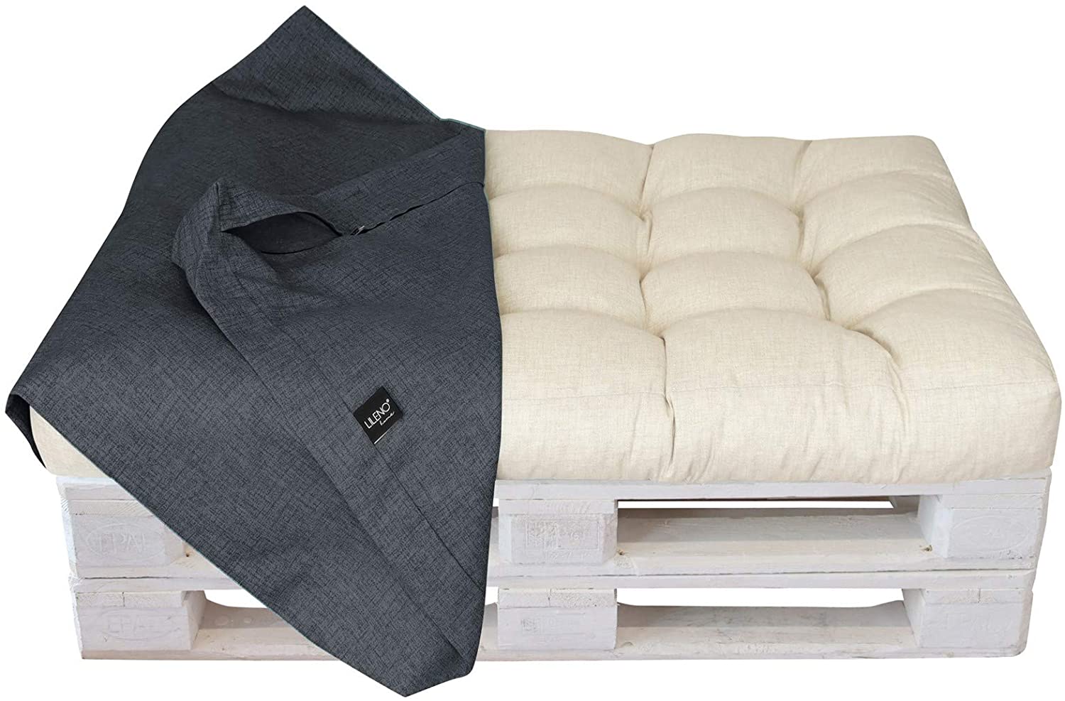 Lileno Home Pallet Cushion Cover, Charcoal
