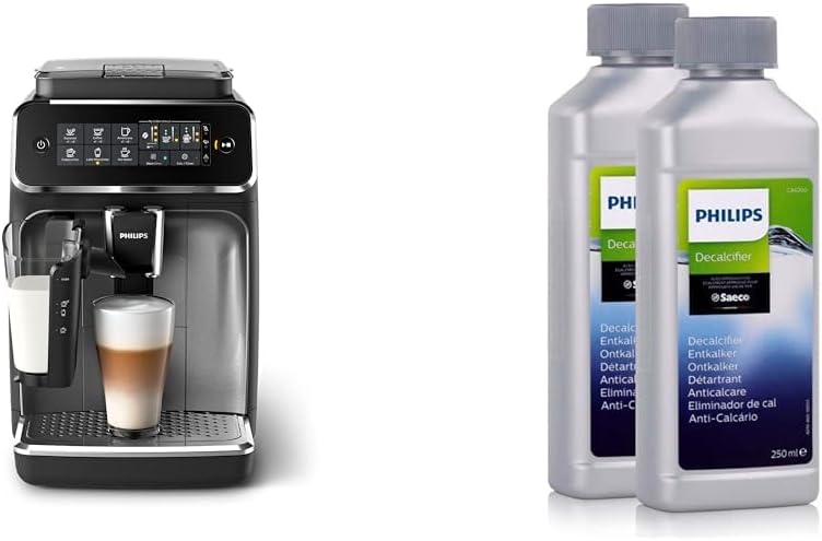 Philips Series 3200 Fully Automatic Coffee Machine - LatteGo Milk System & Philips Universal Liquid Descaler for Fully Automatic Coffee Machines, Value Pack, 0.5 Litres, 6 x 6 x 16 cm, Grey