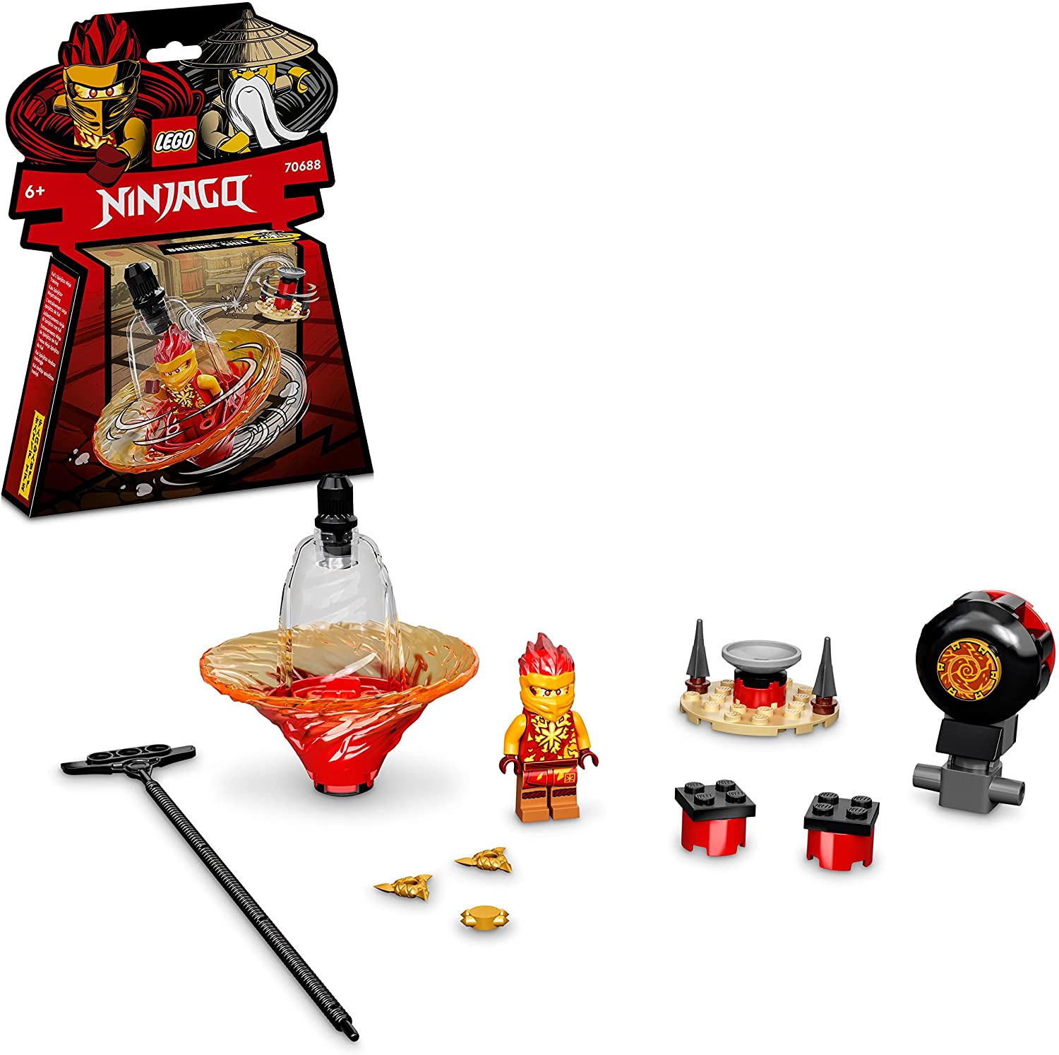 LEGO 70688 NINJAGO Kais Spinjitzu Ninjatraining Action Toy with Ninja Spinn