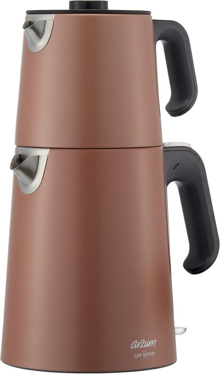 AR3080-G Cay Sefasi Tea Maker, 1650 W, 1.2 LT Capacity of Teapot, Stainless Steel Teapot, 1.8 L Water Tank, Water Preparation, Kettle, Stainless Steel Tea Filter (Sunset)