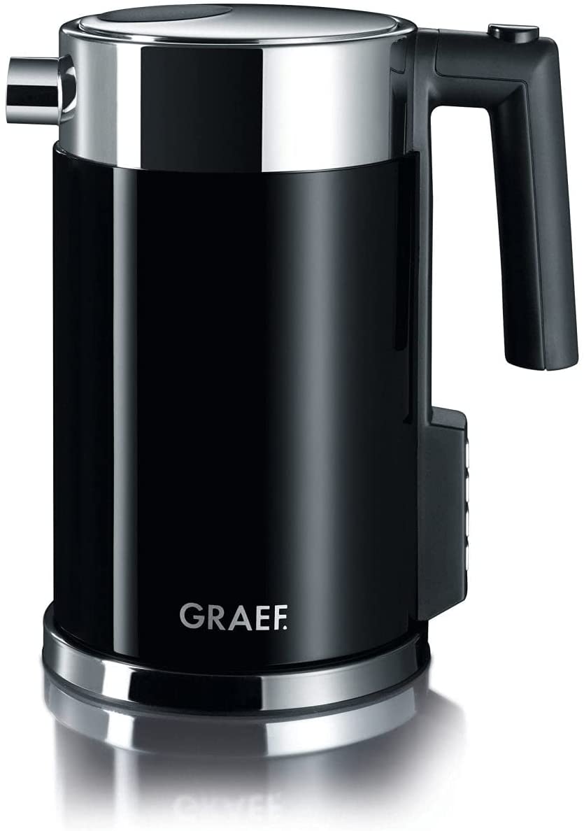 Graef WK 702 Stainless Steel Kettle with Temperature Setting / Hand Brew Button for Filter Coffee / Stainless Steel Acrylic Black