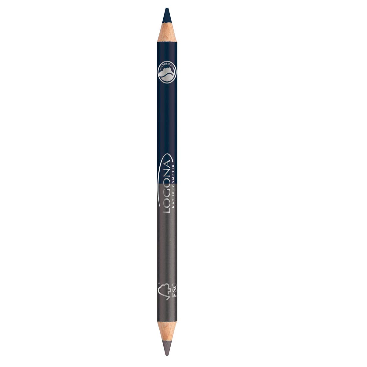 LOGONA Naturkosmetik Double Eyeliner Pencil No. 01 Coffee, Taupe&Dark Brown Double Eyeliner Pen, Matched Colours, Natural Make-up, Nourishes, Vegan, 1.38 g, ‎no. coffee