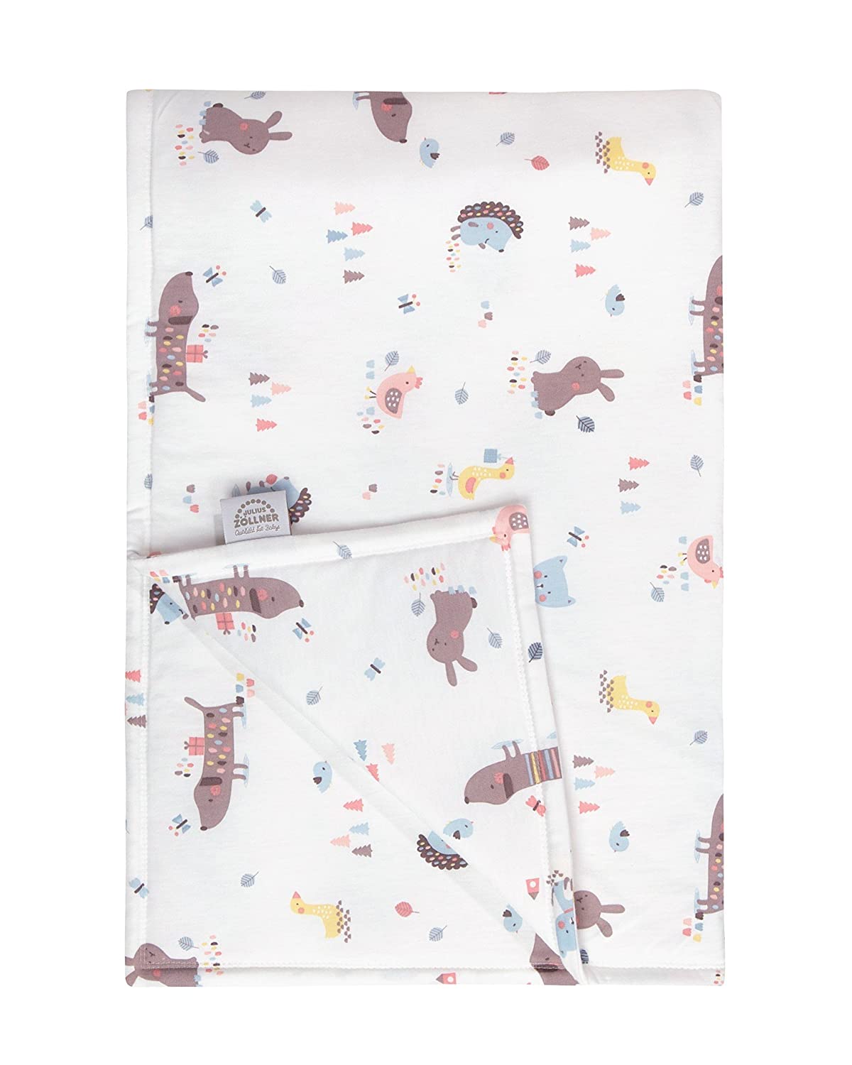 Crazy Animals Lined Jersey Blanket 70 x 100 cm