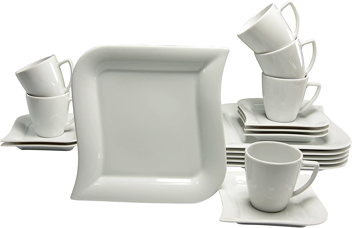Creatable, 17150, La Scala series, 18-piece coffee set, porcelain, white, 29 x 26 x 30.5 cm, units