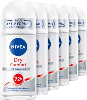 Antipanspirant deo roll-on dry comfort, benefit pack (6x50 ml), 300 ml