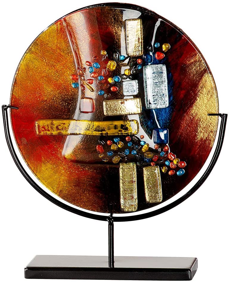 GILDE GLAS art Designer Vase Handmade Glass Height 38 cm