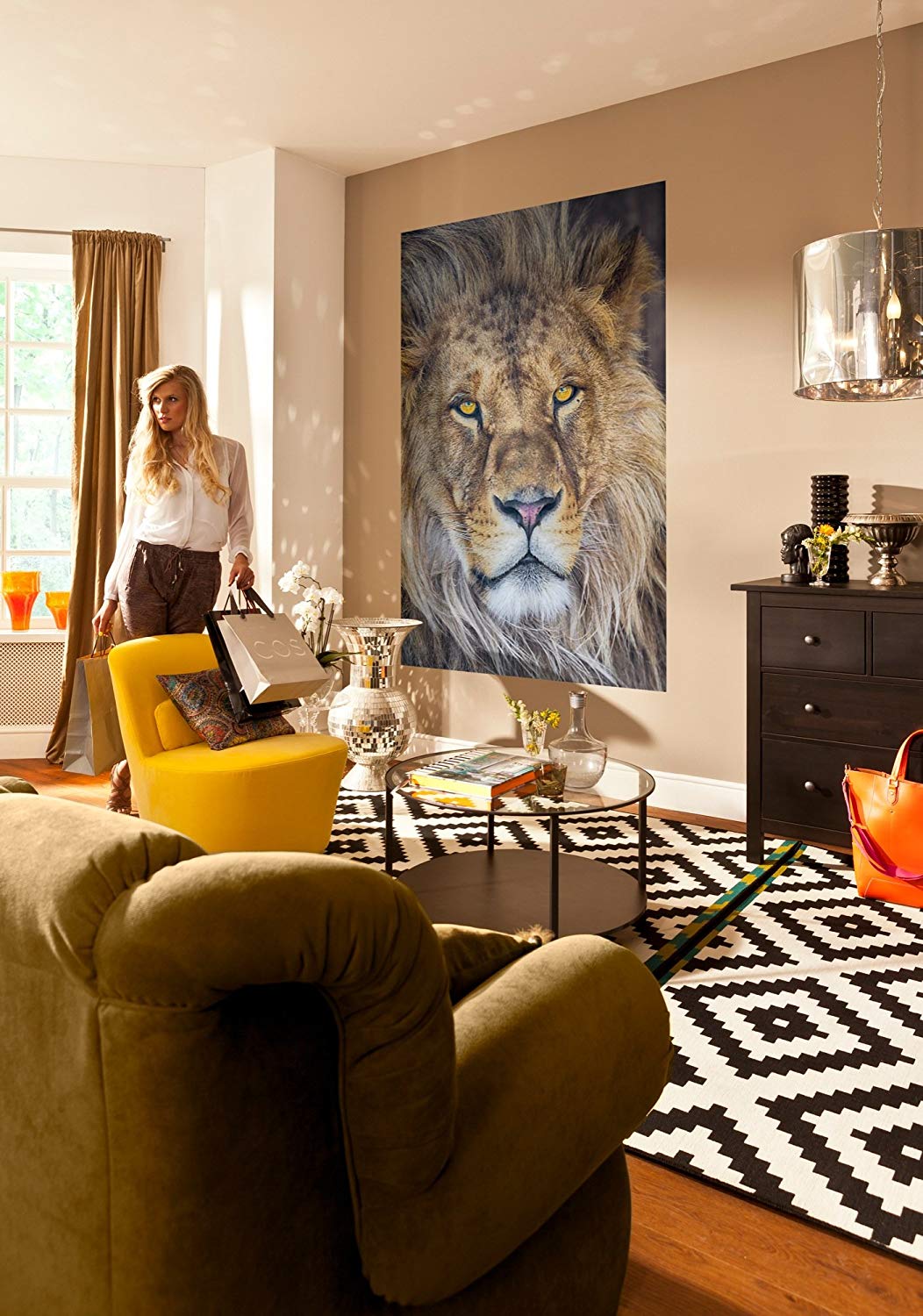 Komar Photo Wallpaper Lion, Lion, National Geographics 127 X 184 Cm