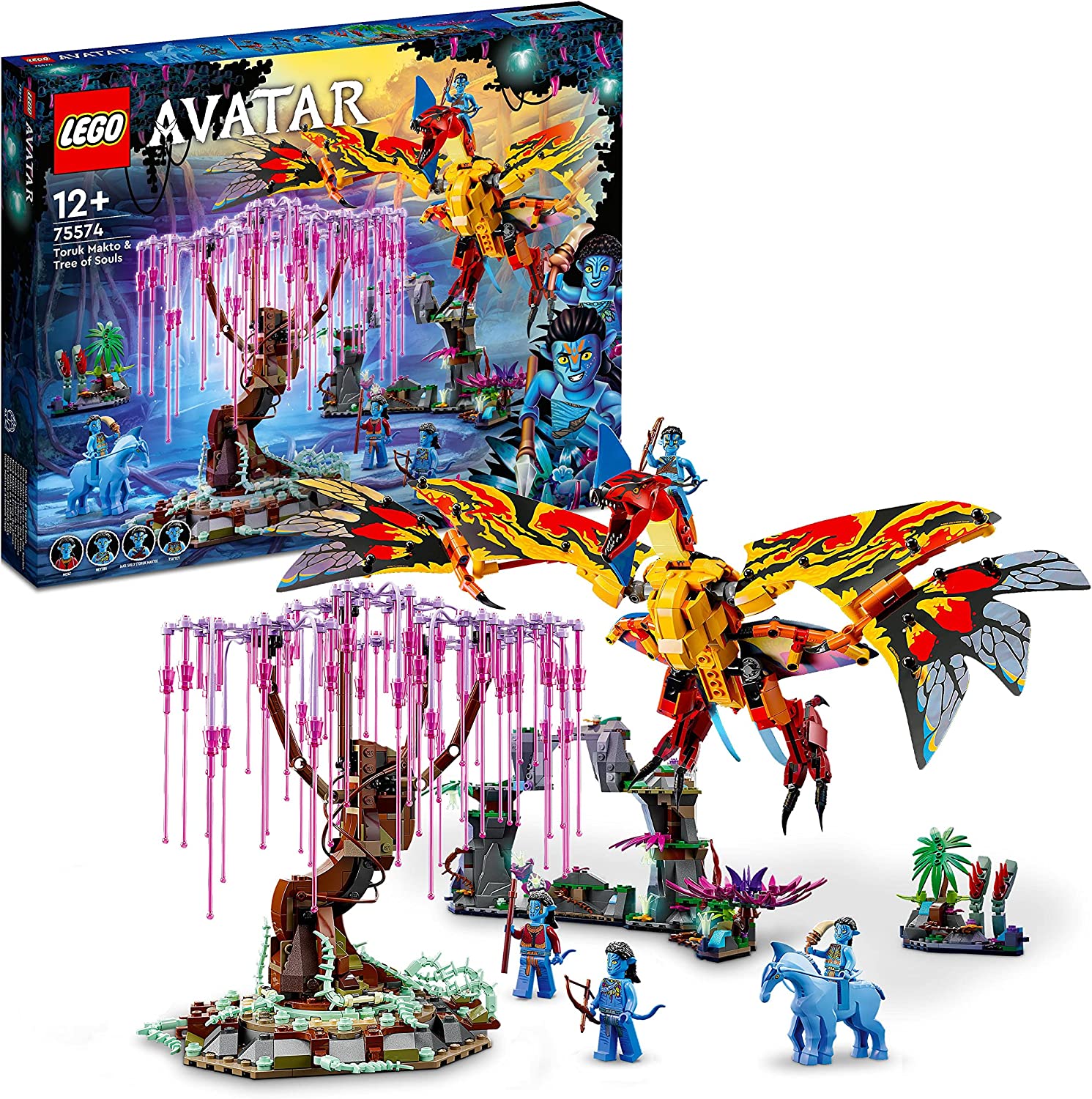 LEGO 75574 Avatar Toruk Makto & Tree of Souls, Construction Toy with Jake Sully and Thorror Horse Figures, Glow in the Dark Scenes