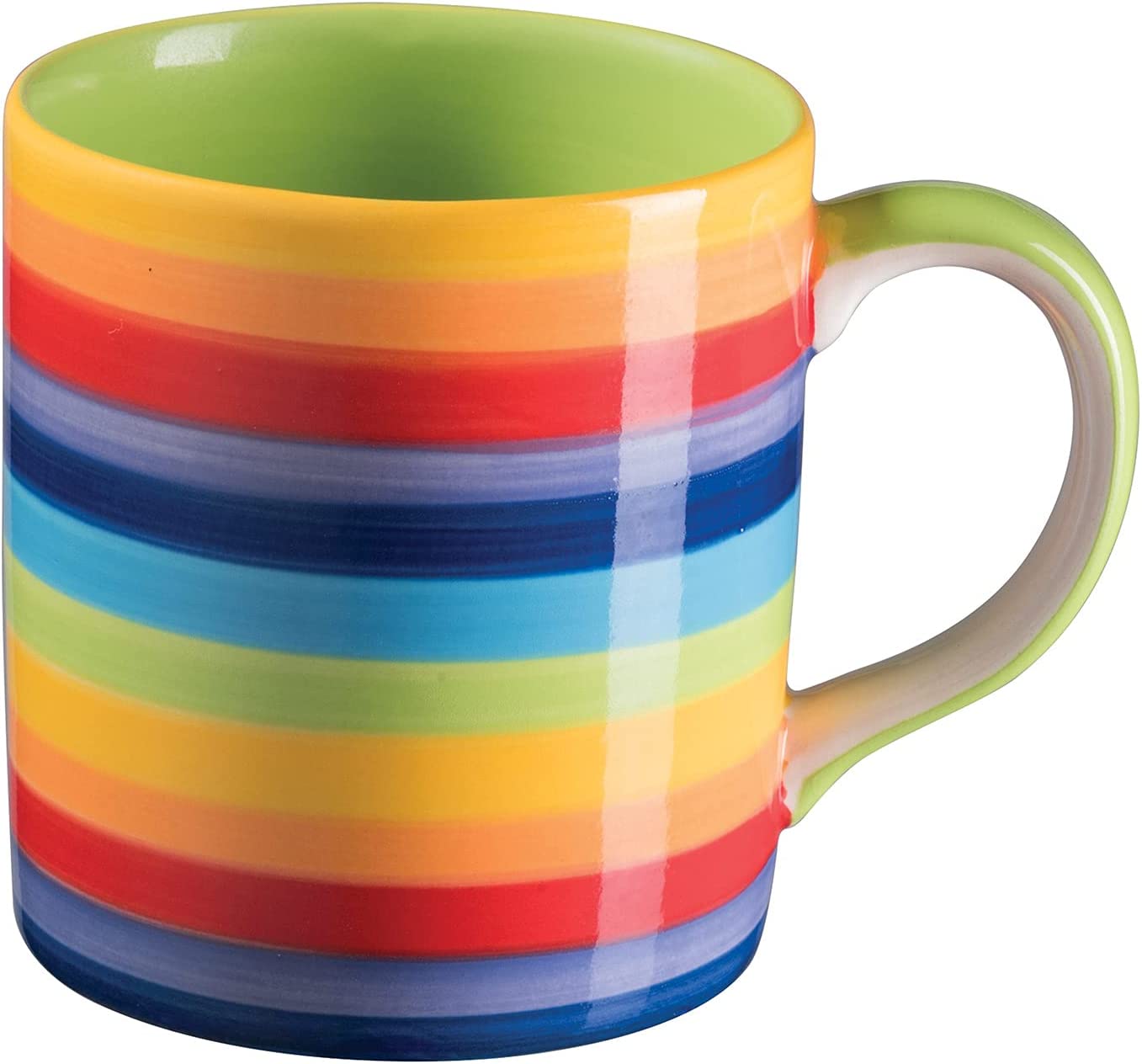 Purity Style Hand Painted Rainbow Stripe Mug