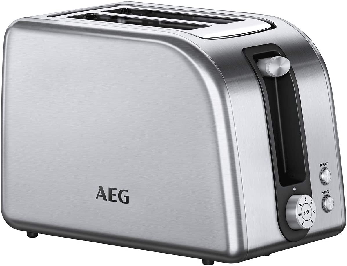 Aeg AT7700 Toaster, 850 Watt, Stainless Steel