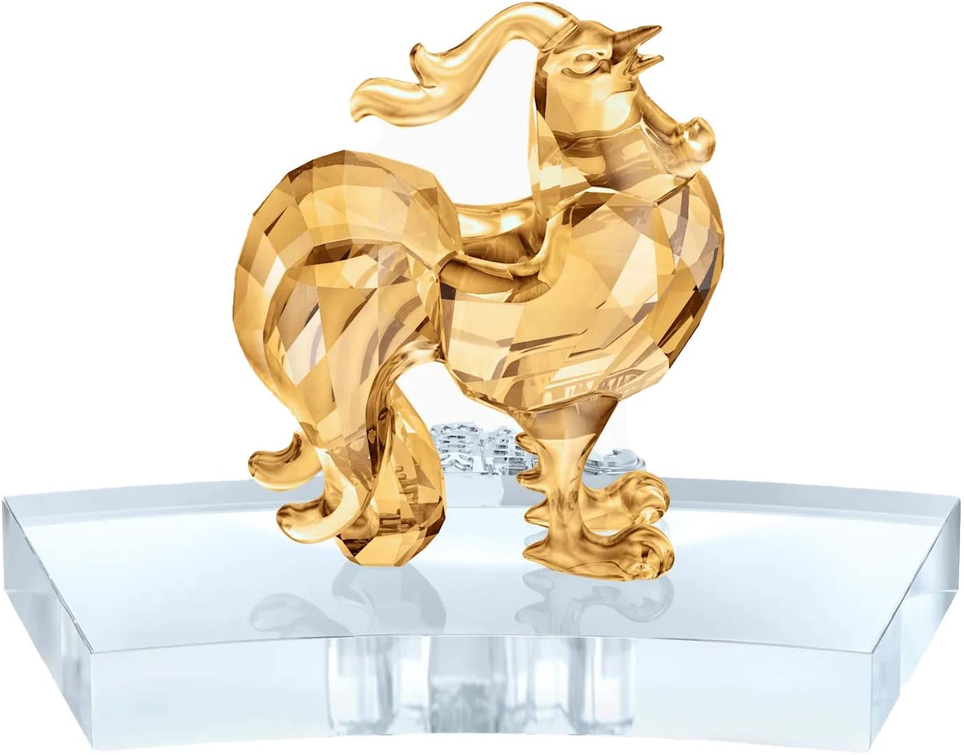 Swarovski Chinese Zodiac Figurine, Crystal, White/Gold, 9.5 x 13.5 x 8.8 cm