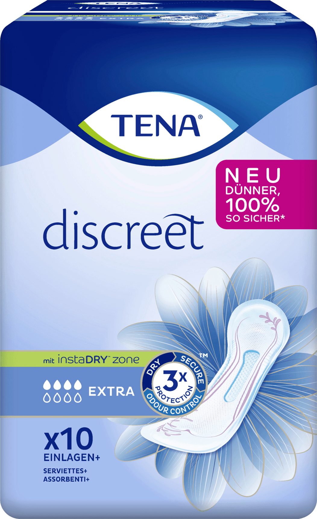 TENA Discreet Extra Hygiene Inlay Weakness Of The Bladder, 10 St