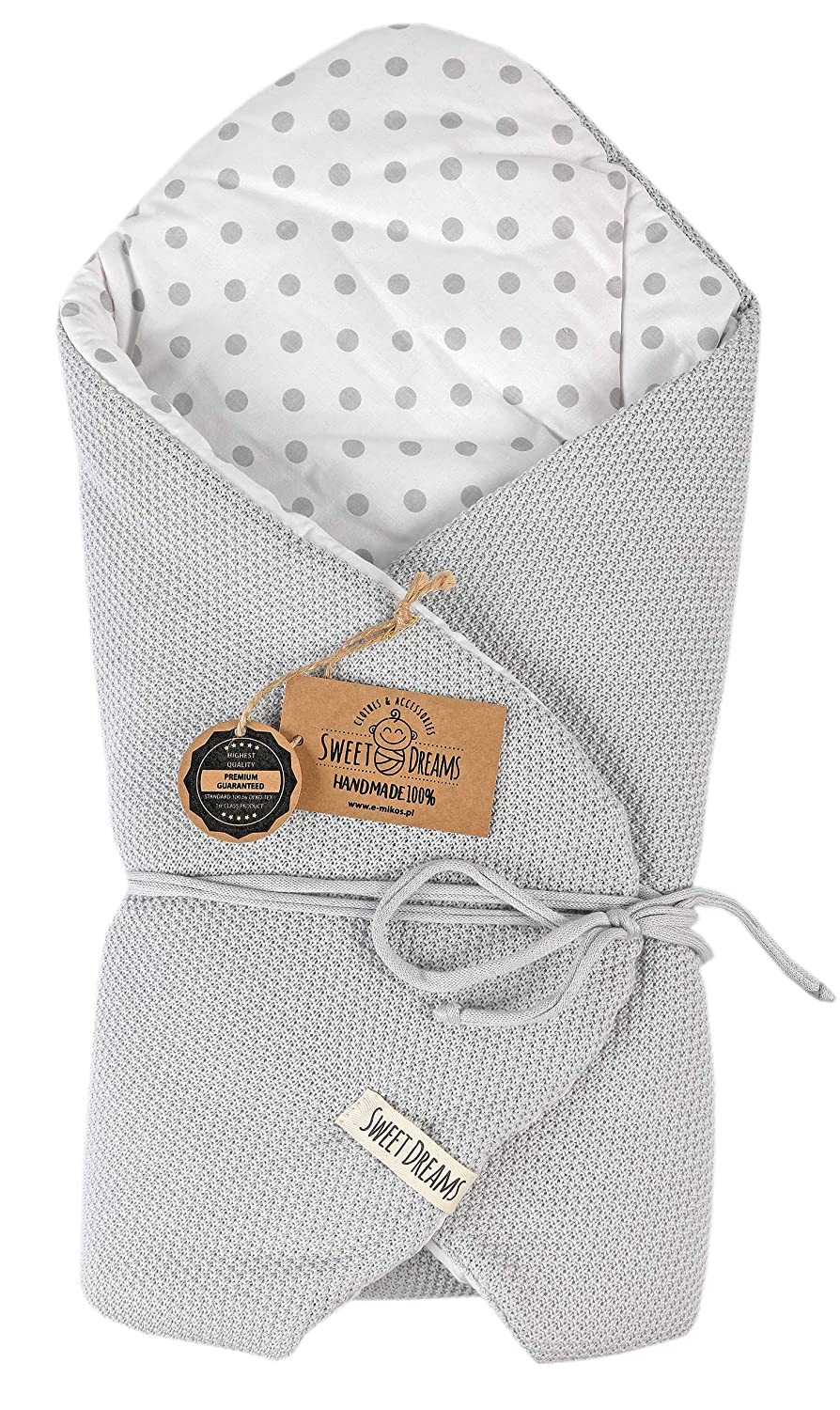 SweetDreams 1024 Baby Swaddling Blanket for Newborns and Toddlers, Cotton, 0 - 12 Months, Super Soft, 75 x 75 cm