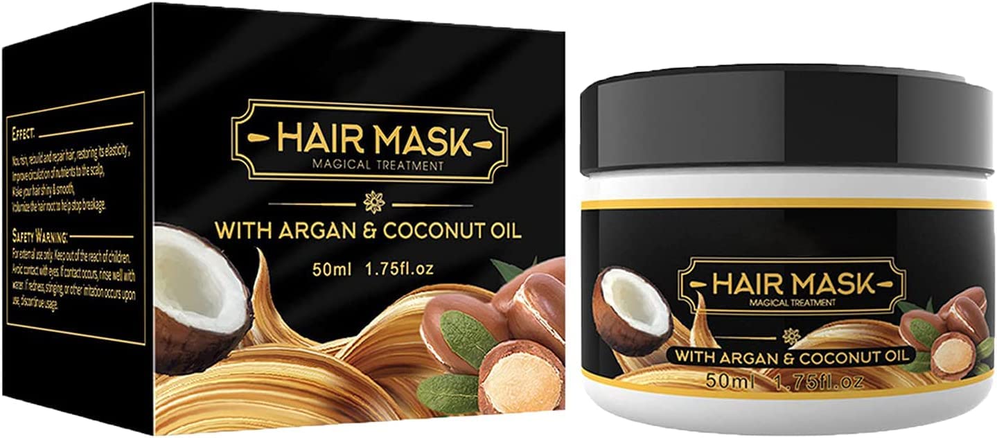 Endxedio Shiny Hair Instant Keratin Hair Repair Mask, Magical Hair Treatment Mask, for Deep Repair Damage Hair Root, Nourishment & Scalp Treatment, Suitable for Dry Damaged Hair and Growth (1 Piece), ‎1pcs