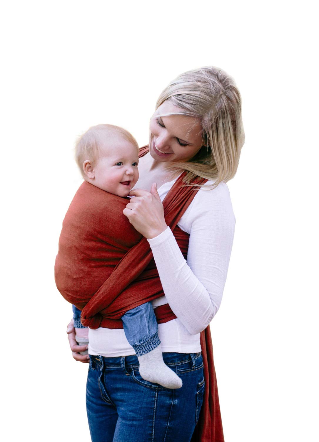 AMAZONAS Baby Carrier Sling Terra – Test Winner at Stiftung Warentest with Best Score 1.7-510 cm 0-3 Years up to 15 kg in Dark Red