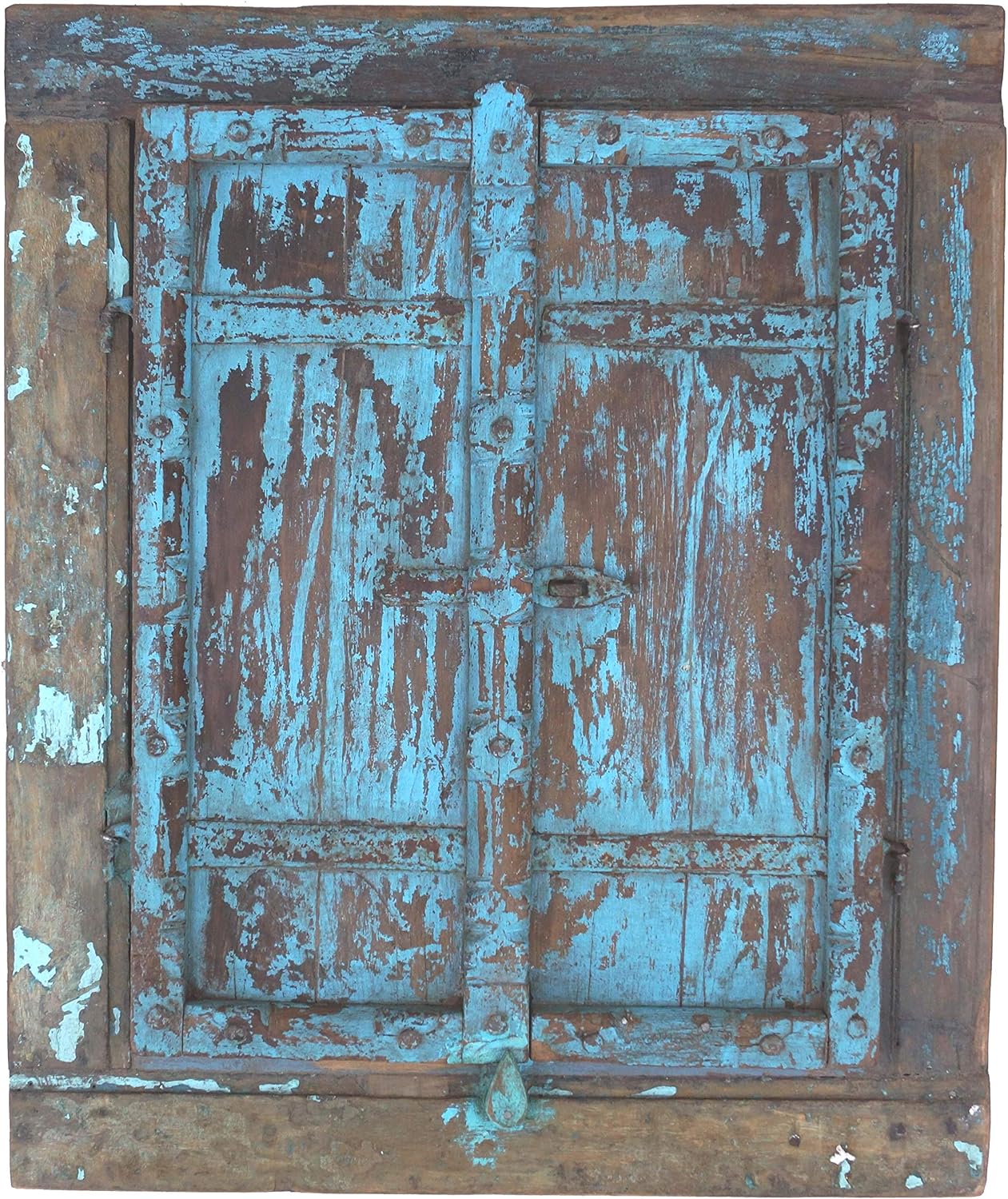 GURU SHOP Antique Mirror from Old Window Made - Model 9, Brown, 66 x 50 x 8 cm, Mirror