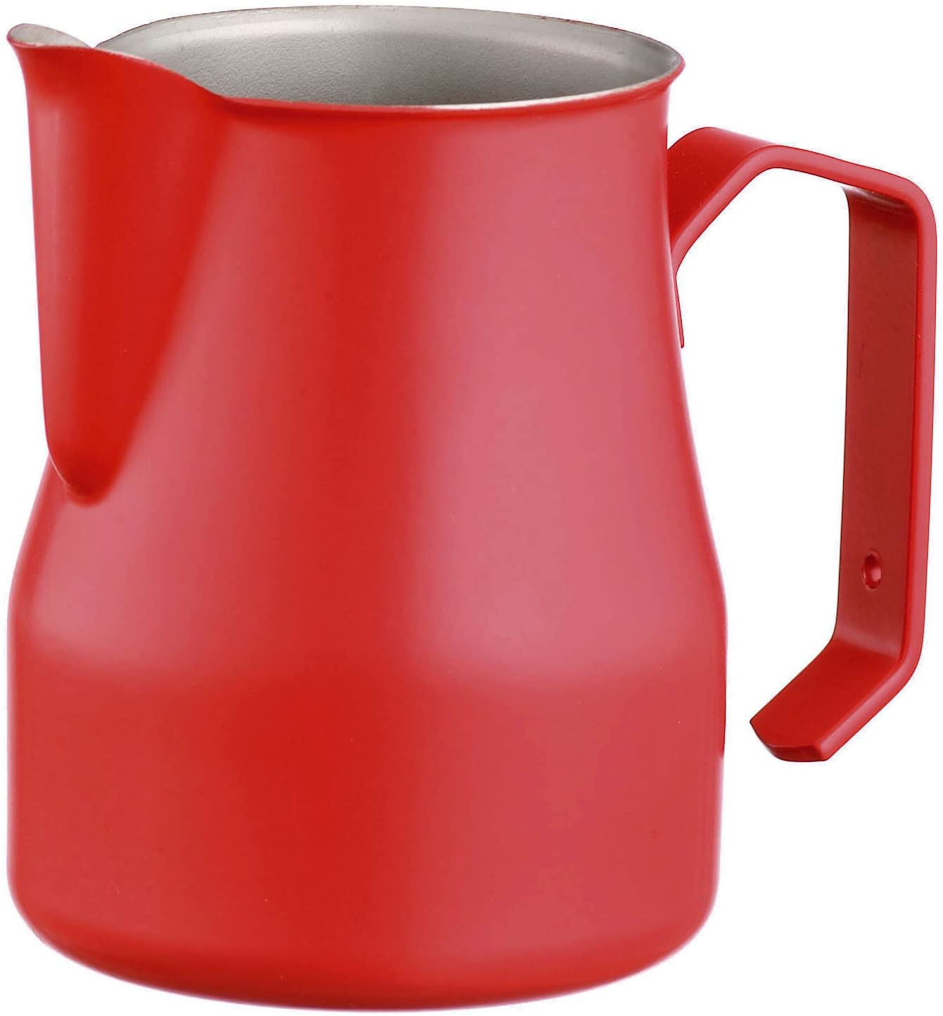 Motta 75cl Stainless Steel Professional Milk Pitcher, 25.4 Fluid Ounce, Red