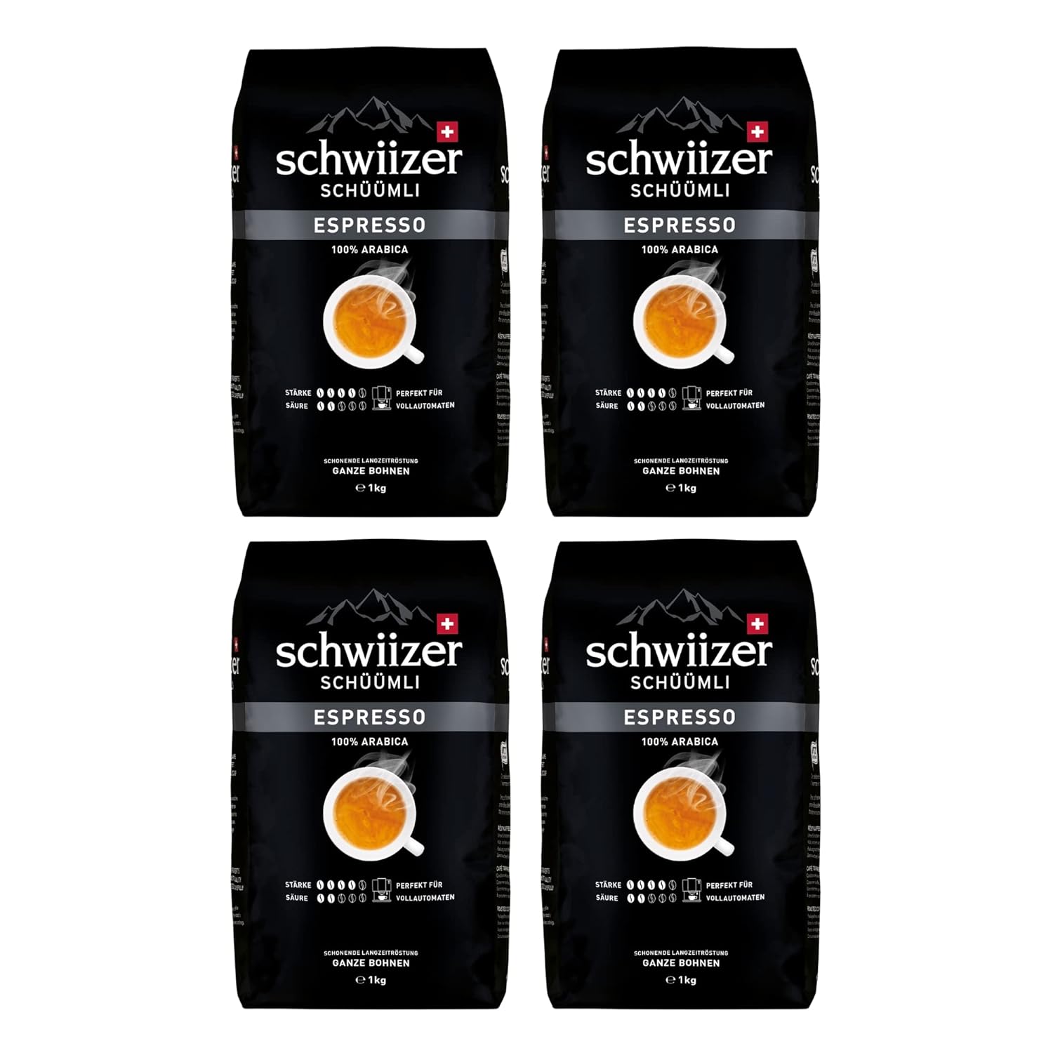 Schwiizer Schüümli espresso entire coffee beans 4kg - intensity 4/5 - Utz -certified