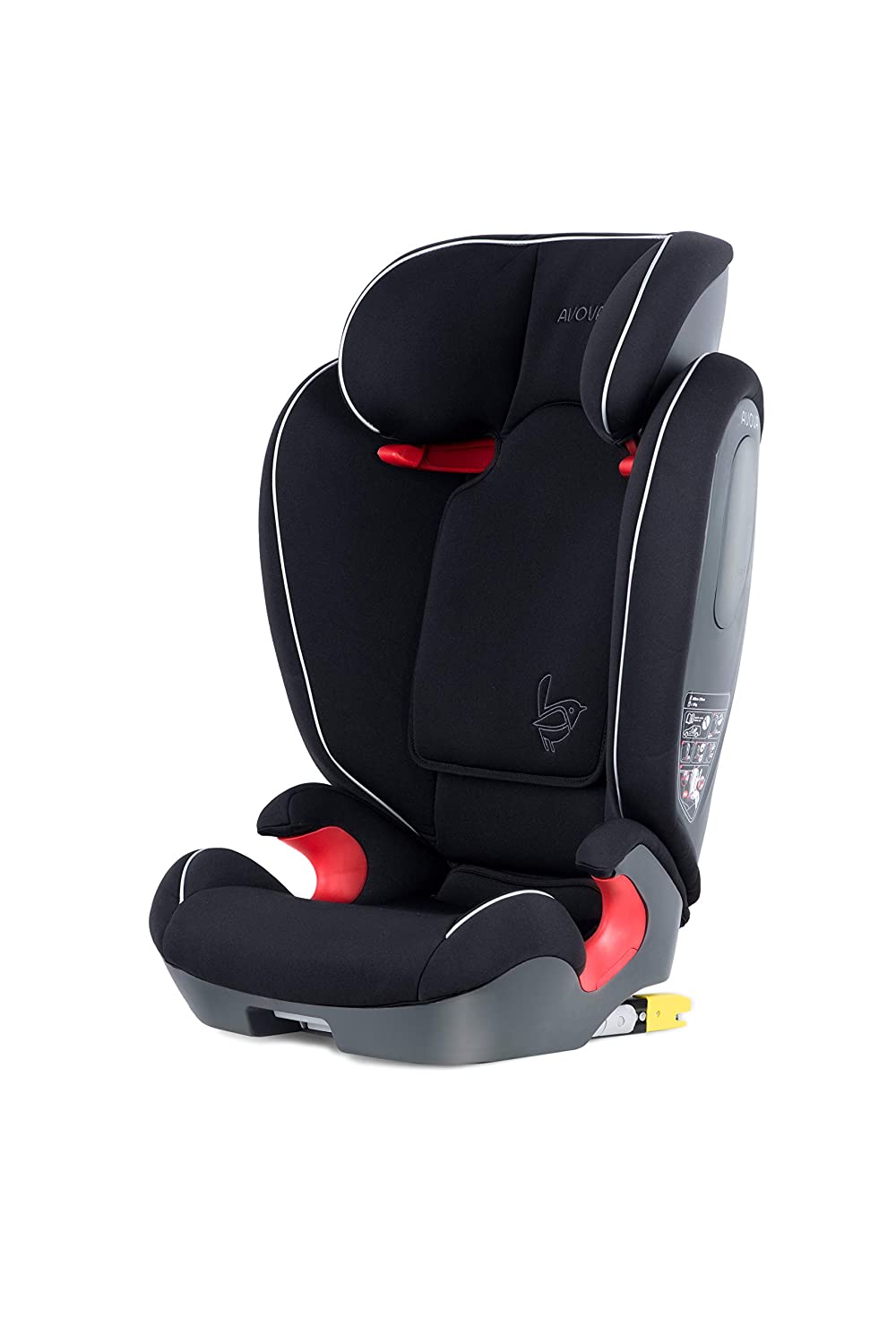 AVOVA Child Car Seat for 100 - 150 cm Star-Fix Child Car Seat ISOFIX R129 Group 2/3 Pearl Black