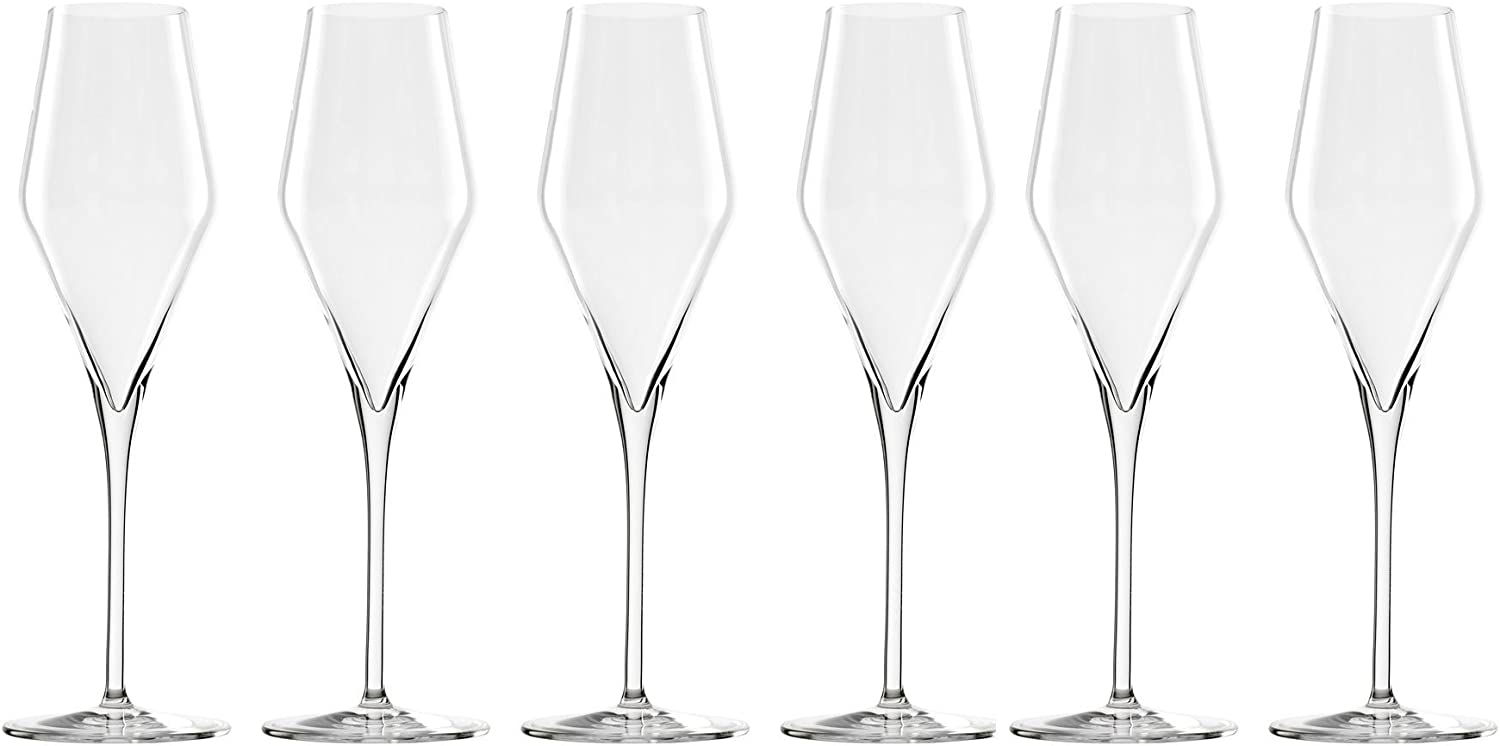 Stölzle Champagne Glasses Set of 6 Champagne Glass Stemmed Champagne Flooded AS New