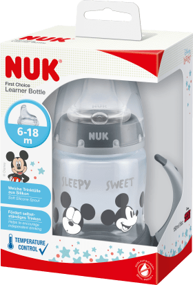 NUK First Choice Temp. Control, Disney grey, 150 ml, 1 pc