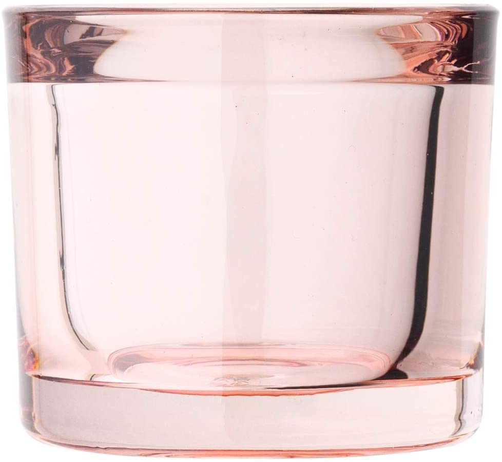 Blomus Mimo Tea Light Holder / Candle Holder / Whitheres Rose / Pink Glass 