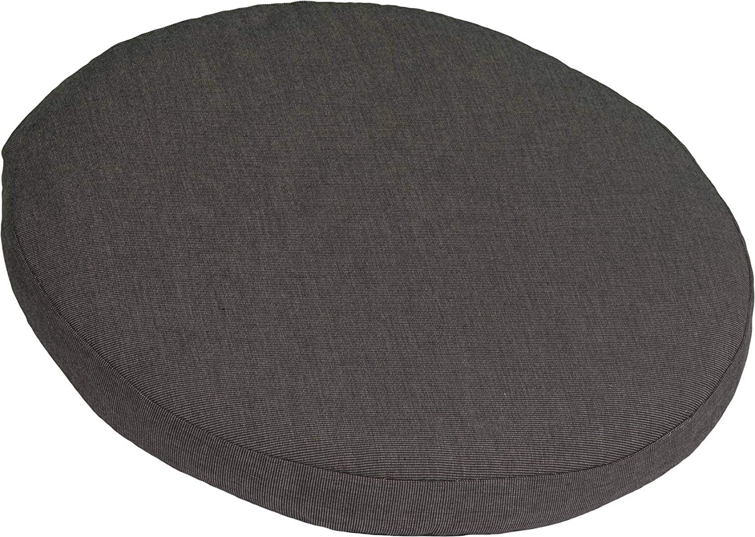 Chair Cushion Balcony Cushion Anthracite Dralon Cover 40 cm Round with Zip