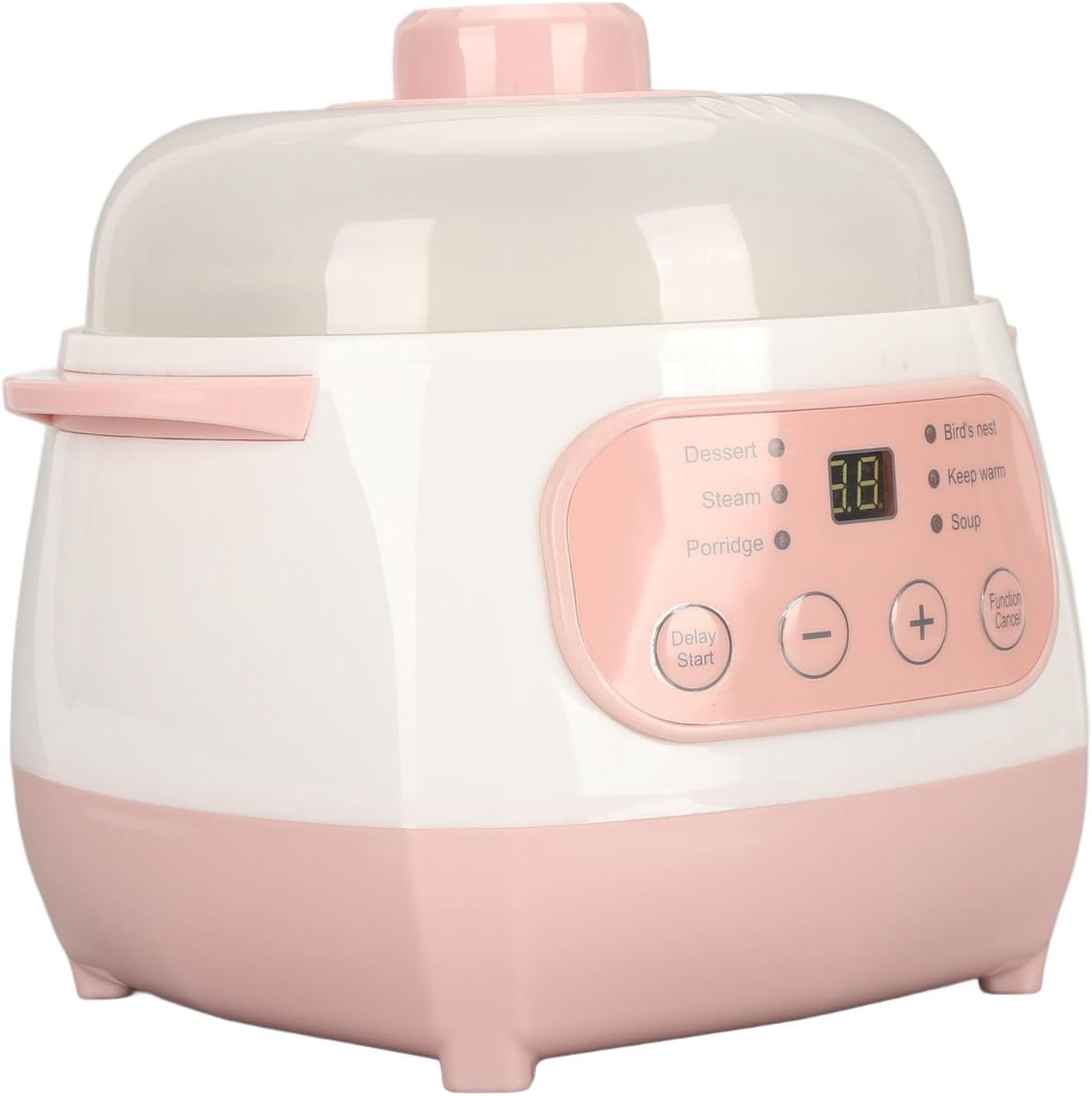 1L Electric Stew Pot, Various Dishes with 200 W Power, 24-Hour Reservation Function, Anti-Dry Burning, Safe, Intelligent Electric Ceramic Cooker