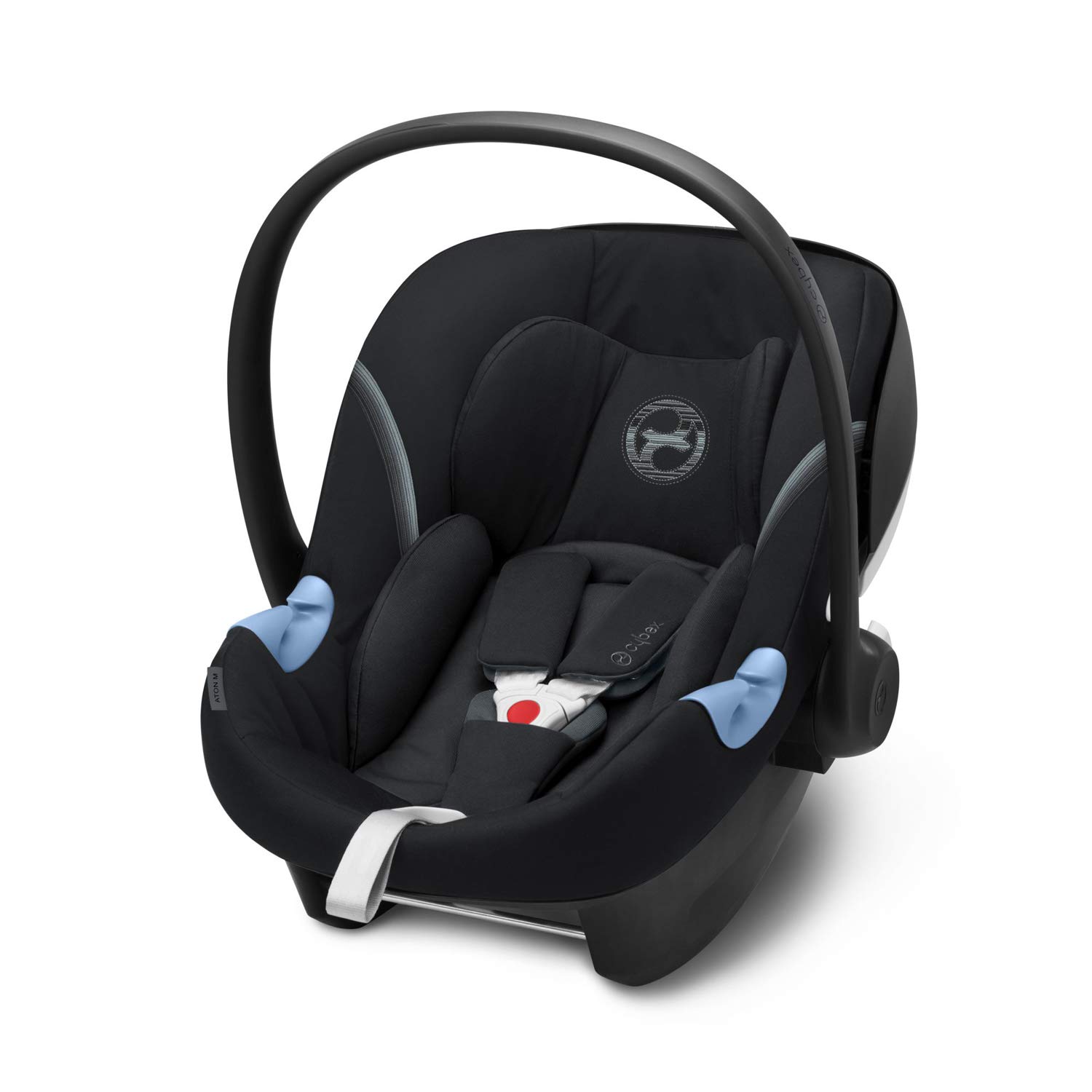 CYBEX Gold Aton M i-Size Car Seat with Newborn Insert. For Children from 45 cm to 87 cm. Max. 13 kg. Deep Black