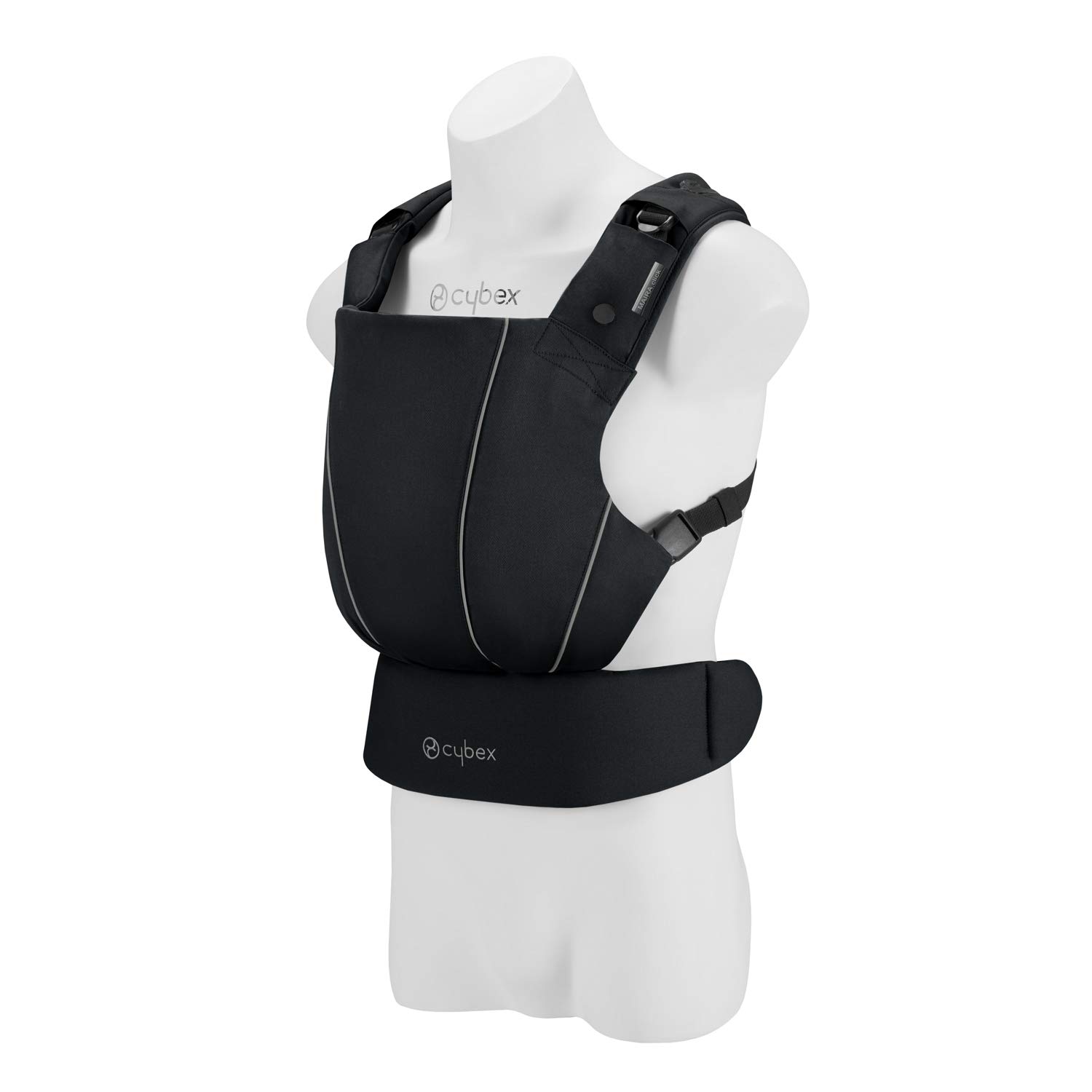 CYBEX Gold MAIRA.CLICK Baby Carrier from Birth to Approx. 2 Years (Approx. 3.5 - 15 kg), 100% Cotton, Lava Stone Black