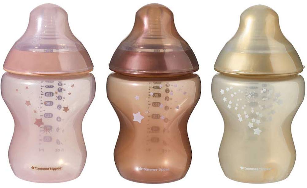 Tommee Tippee Closer to Nature Morning Skies Bottles with Soft Teat 260 ml Pack of 3 BPA Free