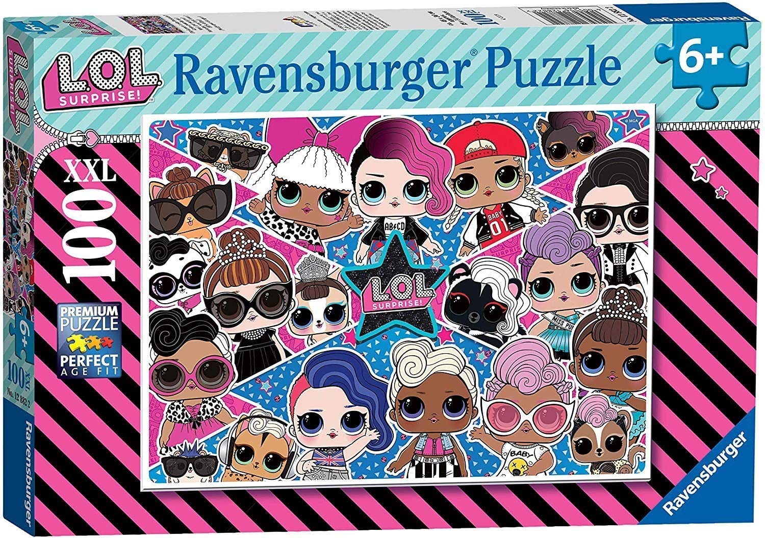 Ravensburger 12882 Lol Surprise Jigsaw Puzzle Xxl 100 Pieces