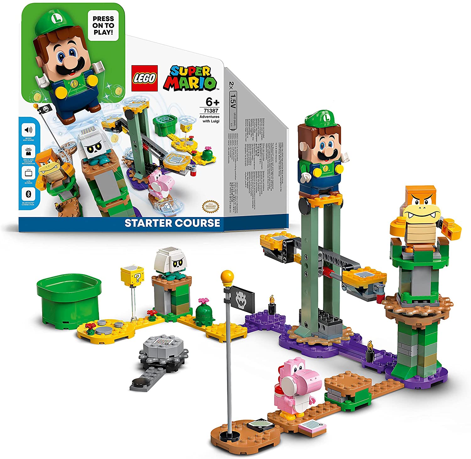 LEGO 71387 Super Mario Adventure with Luigi - Starter Set, Toy with an Inte